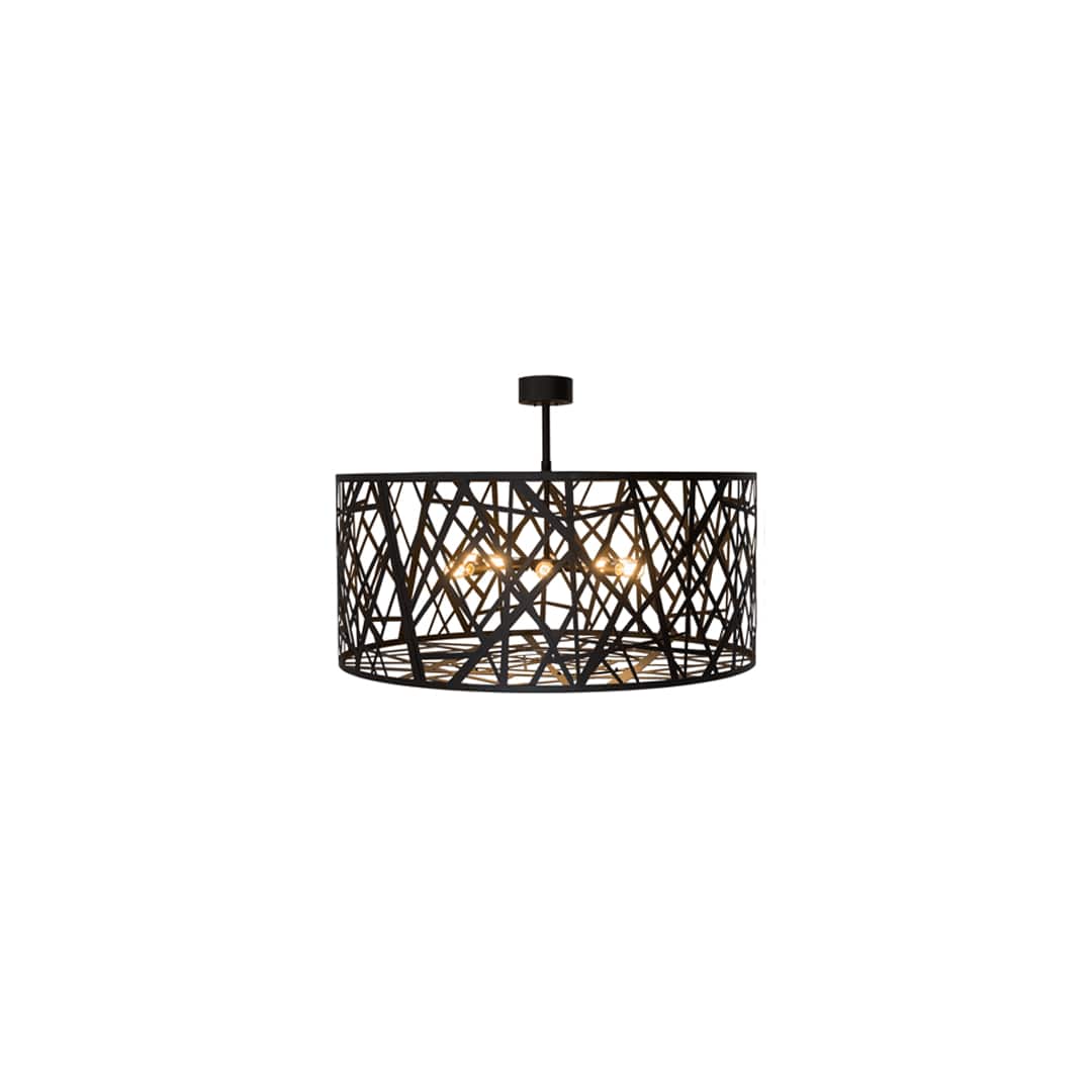 Birds Nest 8 Light 54" Wide Semi-Flush Drum Ceiling Fixture