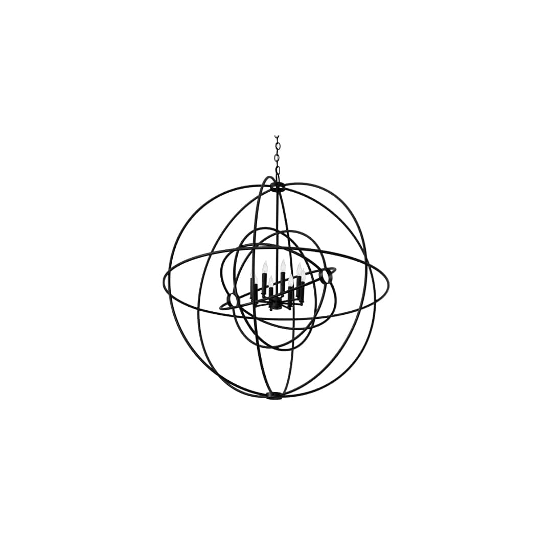 Atom Enerjisi 8 Light 43" Wide Taper Candle Style Chandelier