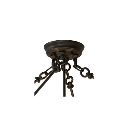 Arco 8 Light 48" Wide Semi-Flush Bowl Ceiling Fixture