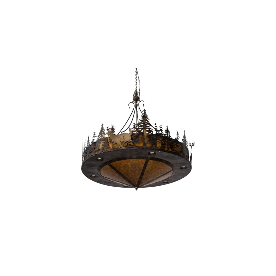 Deer at Dusk 8 Light 58" Wide Pendant