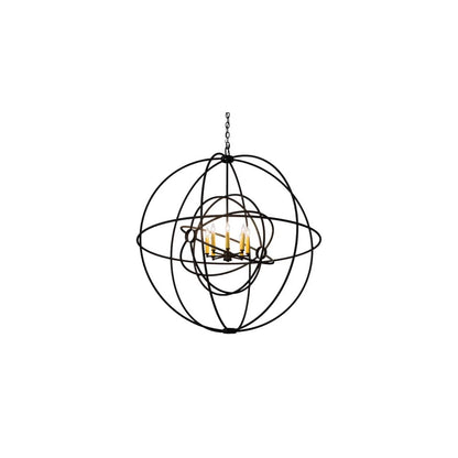 Atom Enerjisi 8 Light 43" Wide Taper Candle Globe Chandelier