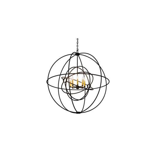 Atom Enerjisi 8 Light 43" Wide Taper Candle Globe Chandelier