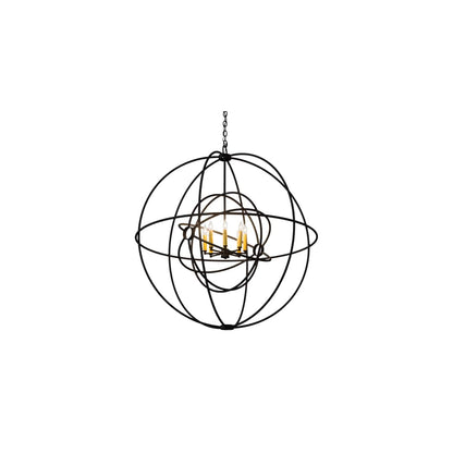 Atom Enerjisi 8 Light 43" Wide Taper Candle Globe Chandelier