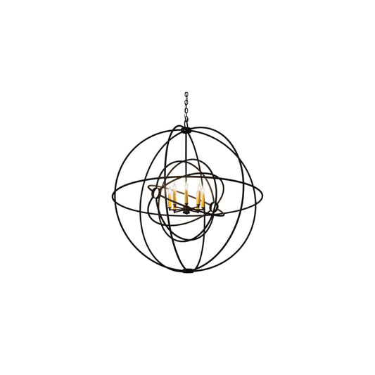 Atom Enerjisi 8 Light 43" Wide Taper Candle Globe Chandelier