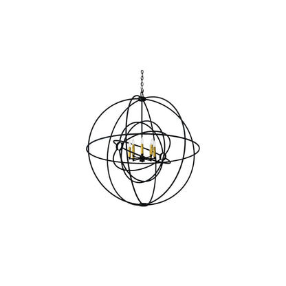 Atom Enerjisi 8 Light 43" Wide Taper Candle Globe Chandelier