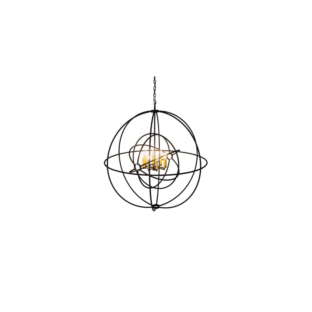 Atom Enerjisi 8 Light 43" Wide Taper Candle Globe Chandelier
