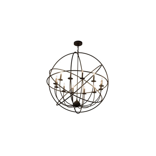 Atom Enerjisi 12 Light 42" Wide Taper Candle Globe Chandelier