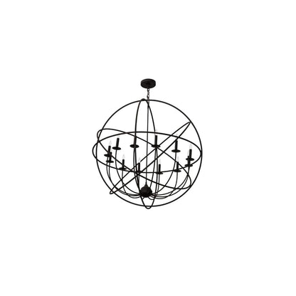 Atom Enerjisi 12 Light 42" Wide Taper Candle Globe Chandelier