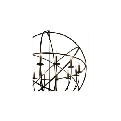 Atom Enerjisi 12 Light 42" Wide Taper Candle Globe Chandelier