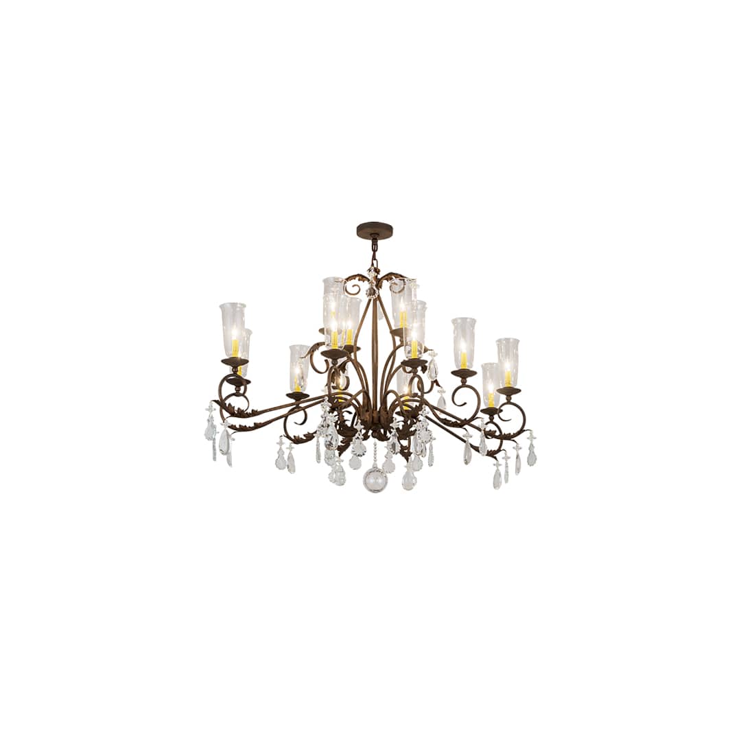 Long Windsor 14 Light 38" Wide Crystal Chandelier