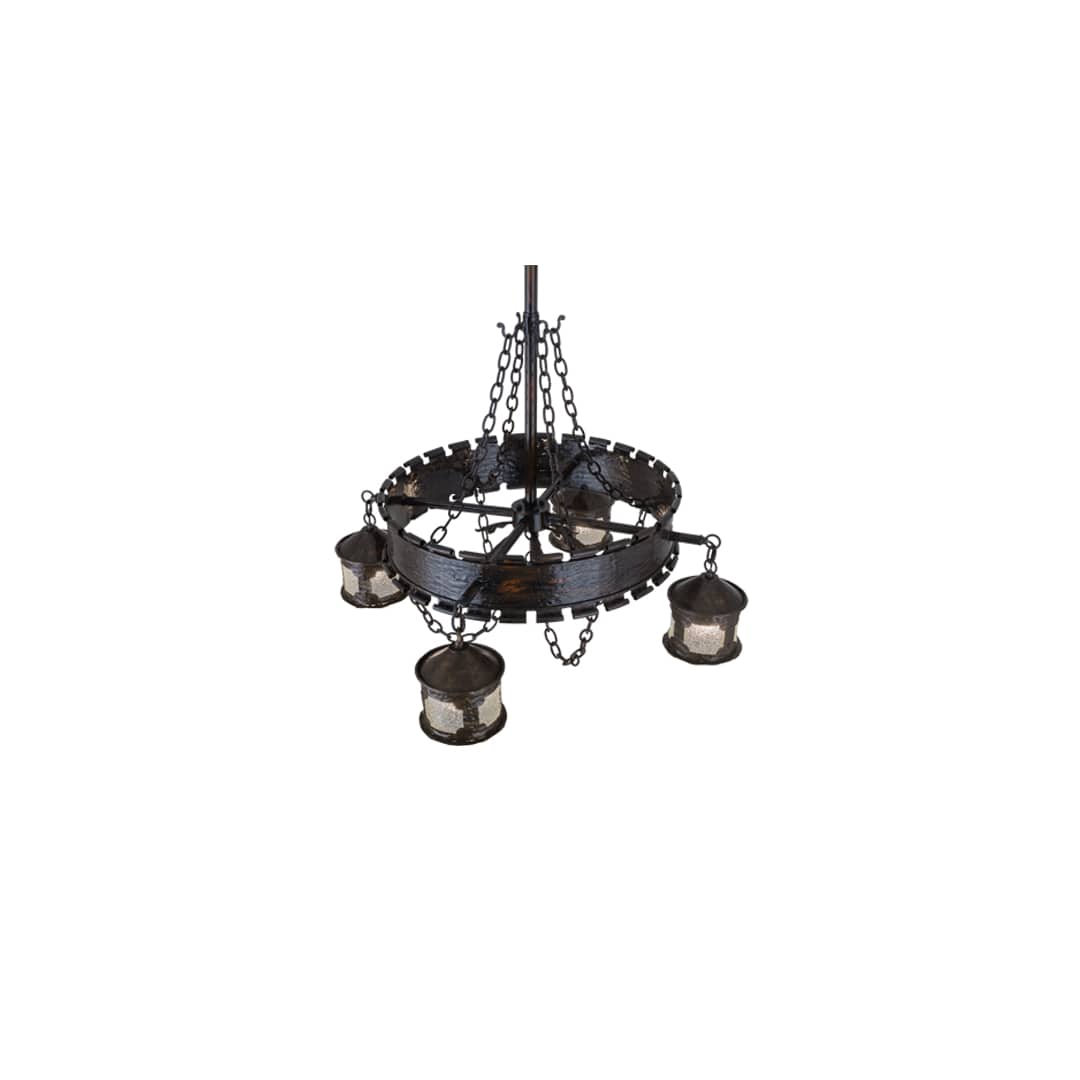 Antique Gothic 4 Light 40" Wide Chandelier