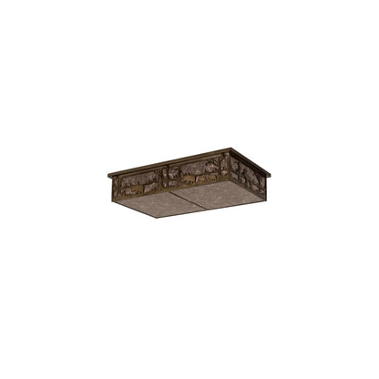 Bears and Moose at Lake 8 Light 35" Wide Flush Mount Ceiling Fixture