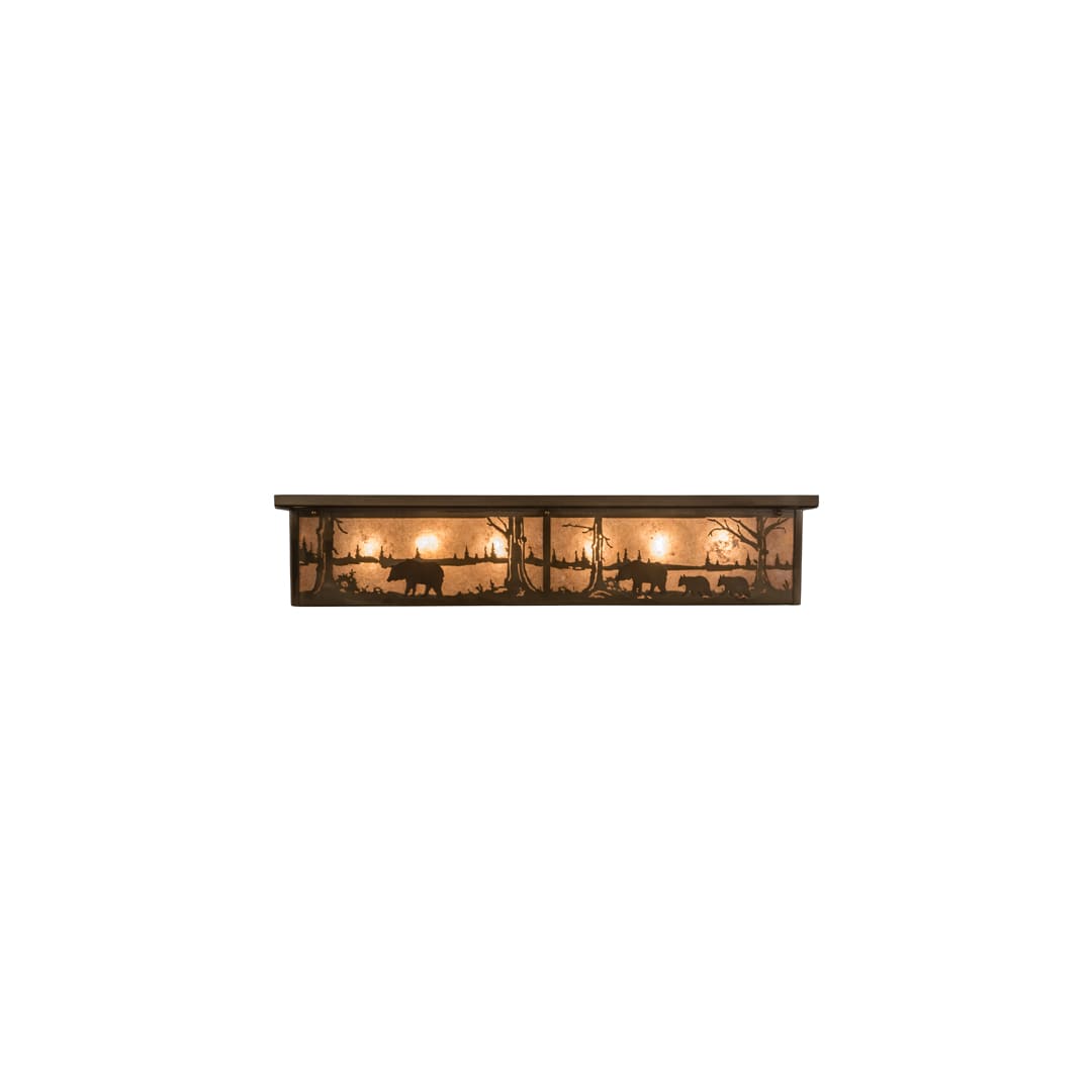 Bears and Moose at Lake 8 Light 35" Wide Flush Mount Ceiling Fixture