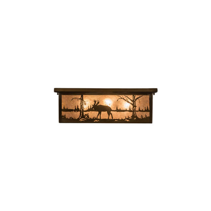 Bears and Moose at Lake 8 Light 35" Wide Flush Mount Ceiling Fixture