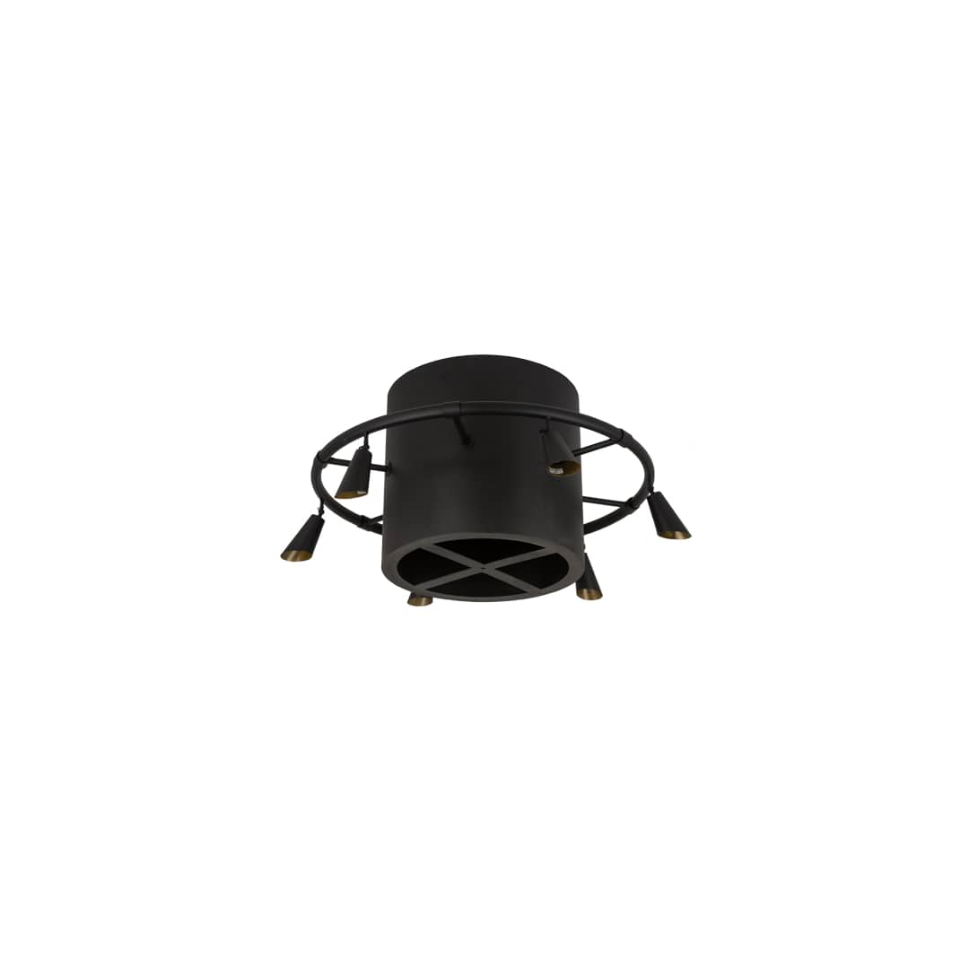 Column-Surround 6 Light 60" Wide Semi-Flush Ceiling Fixture