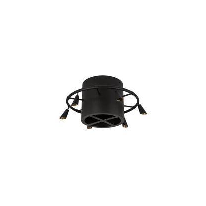 Column-Surround 6 Light 60" Wide Semi-Flush Ceiling Fixture