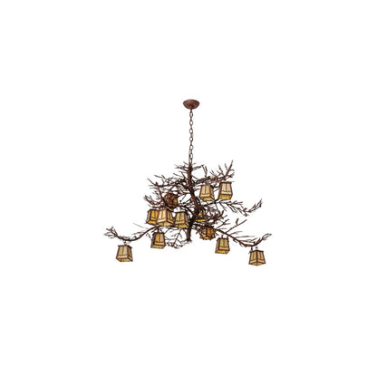 Pine Branch Valley View 12 Light 40" Wide Chandelier