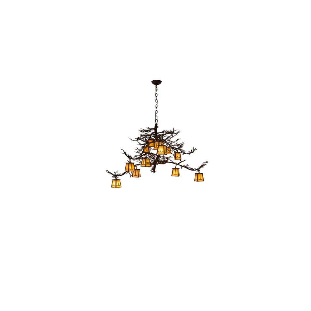 Pine Branch Valley View 12 Light 40" Wide Chandelier