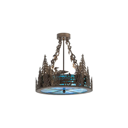 Loon 4 Light 20" Wide Semi-Flush Drum Ceiling Fixture