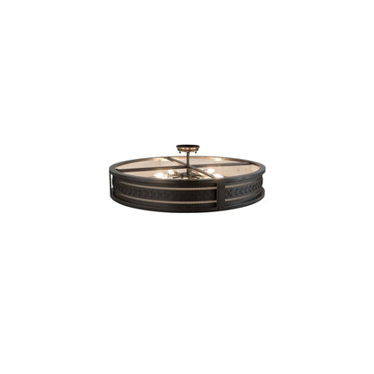 Cilindro Circleline 8 Light 42" Wide Semi-Flush Drum Ceiling Fixture