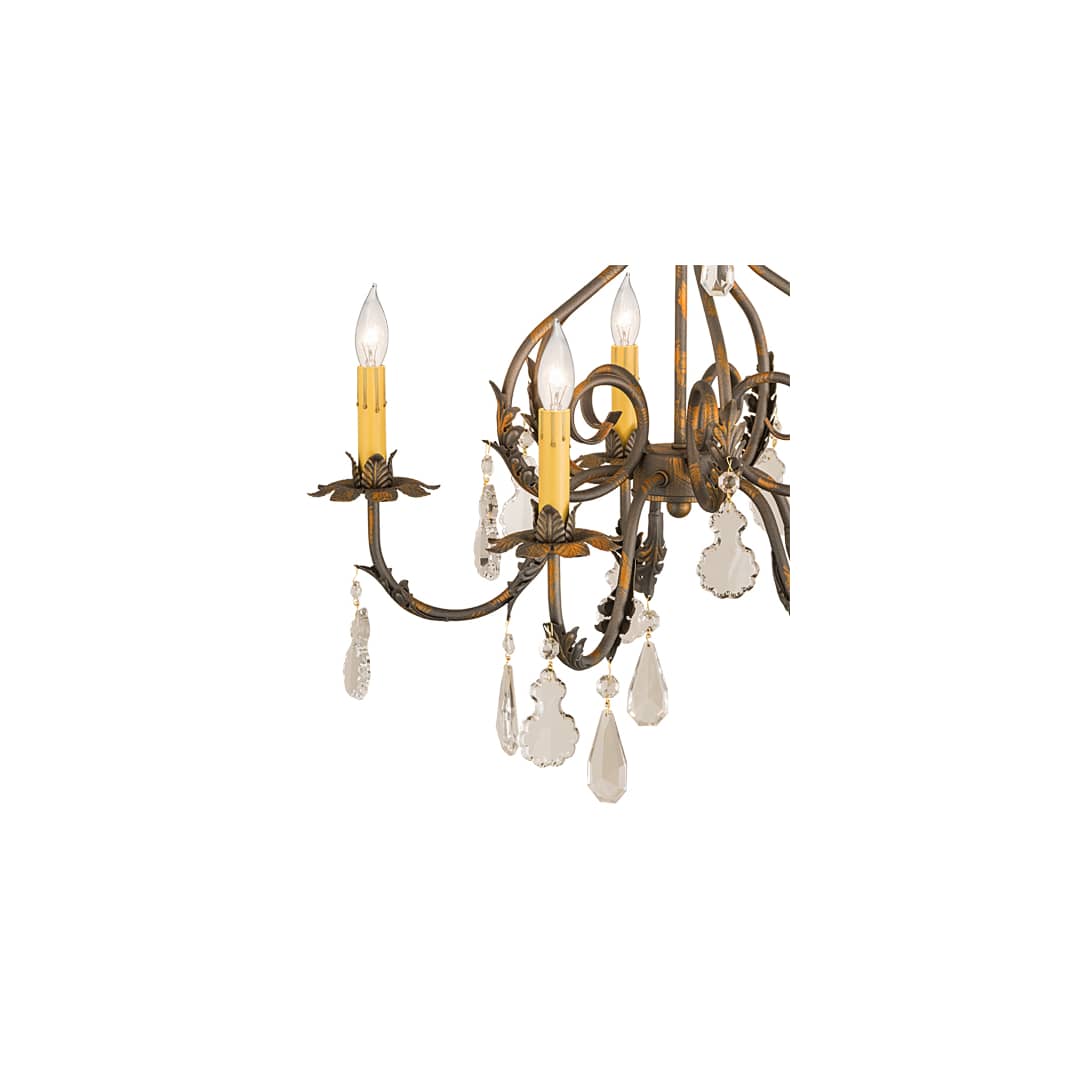 Chantilly 5 Light 24" Wide Crystal Candle Style Chandelier
