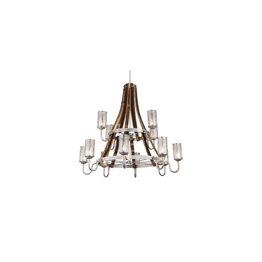 Barrel Stave 12 Light 60" Wide Chandelier
