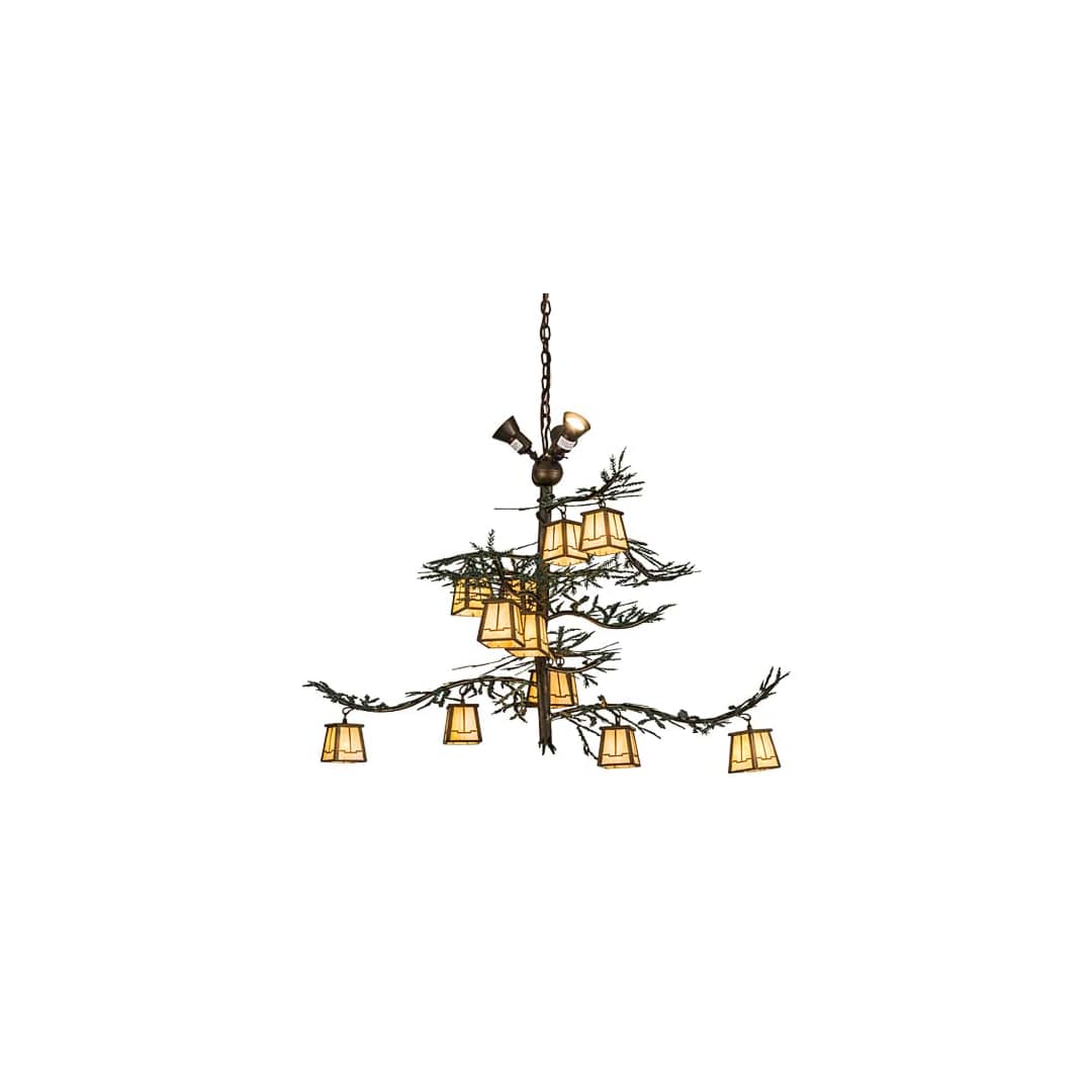 Pine Branch Valley View 12 Light 52" Wide Chandelier