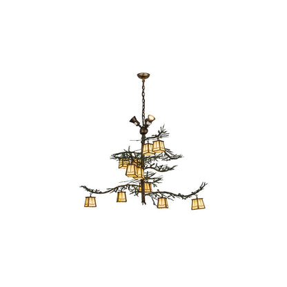 Pine Branch Valley View 12 Light 52" Wide Chandelier