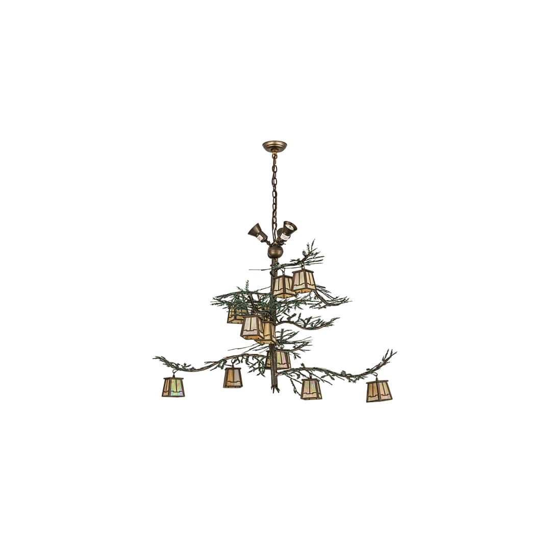 Pine Branch Valley View 12 Light 52" Wide Chandelier
