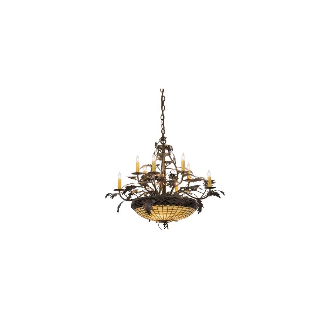 Greenbriar Oak 11 Light 42" Wide Taper Candle Style Chandelier