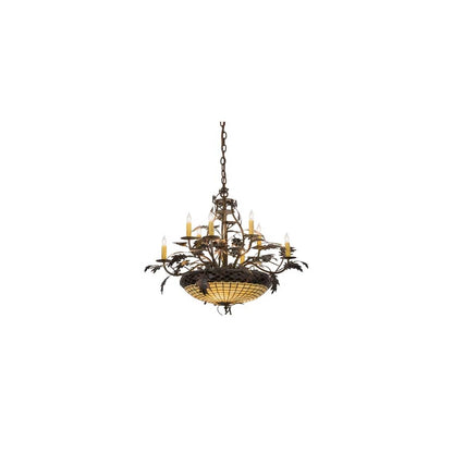 Greenbriar Oak 11 Light 42" Wide Taper Candle Style Chandelier