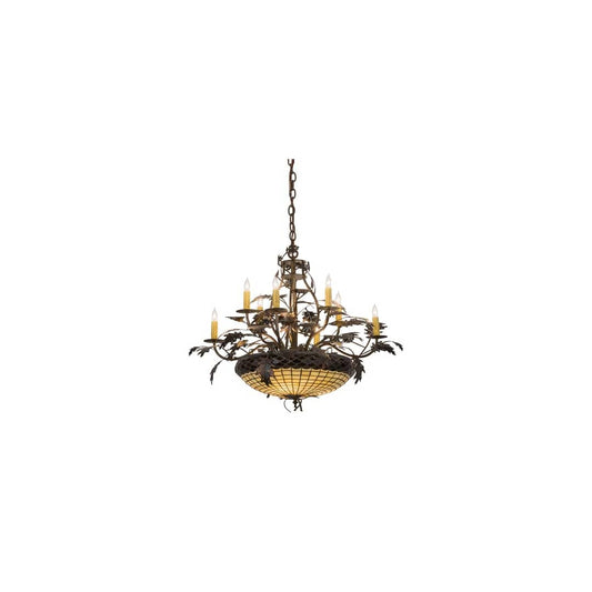 Greenbriar Oak 11 Light 42" Wide Taper Candle Style Chandelier