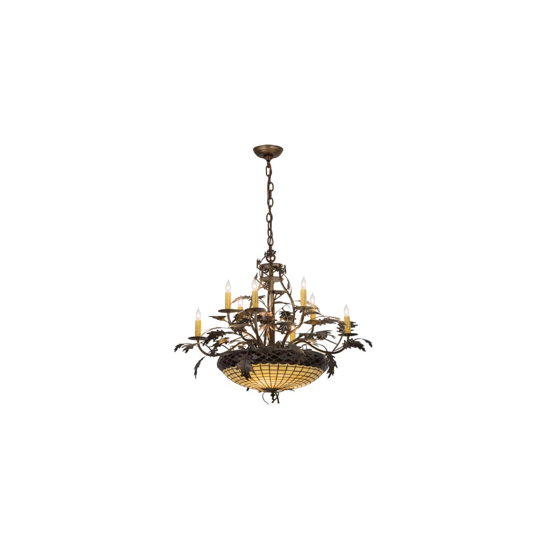 Greenbriar Oak 11 Light 42" Wide Taper Candle Style Chandelier