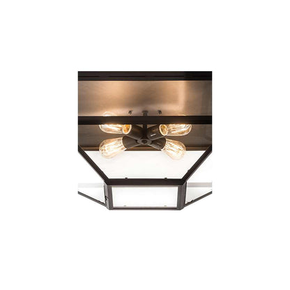 Mission Prime 4 Light 28" Wide Flush Mount Ceiling Fixture