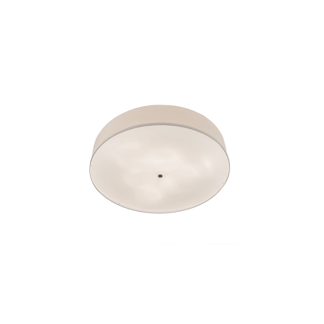 Cilindro 6 Light 42" Wide Semi-Flush Drum Ceiling Fixture with Eggshell Shade - Bronze Finish
