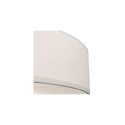 Cilindro 6 Light 42" Wide Semi-Flush Drum Ceiling Fixture with Eggshell Shade - Bronze Finish