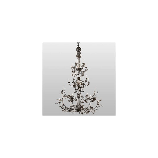Oak Leaf 25 Light 72" Wide Taper Candle Style Chandelier