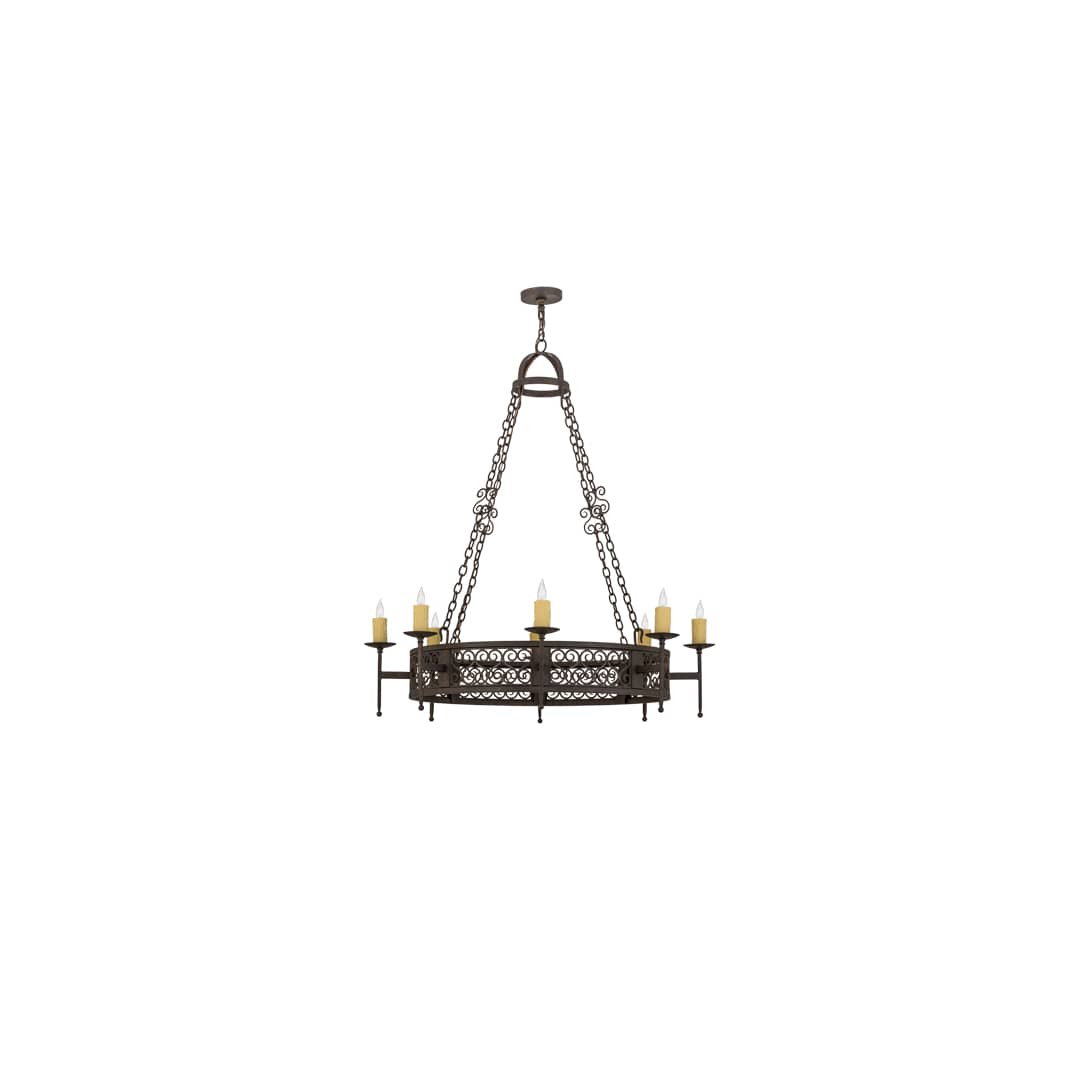 Toscano 8 Light 48" Wide Taper Candle Style Chandelier