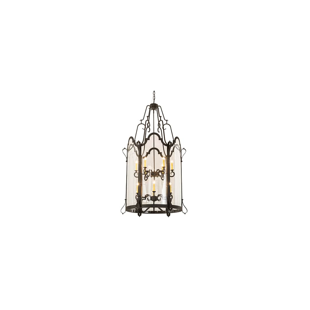 12 Light 33" Wide Taper Candle Pendant