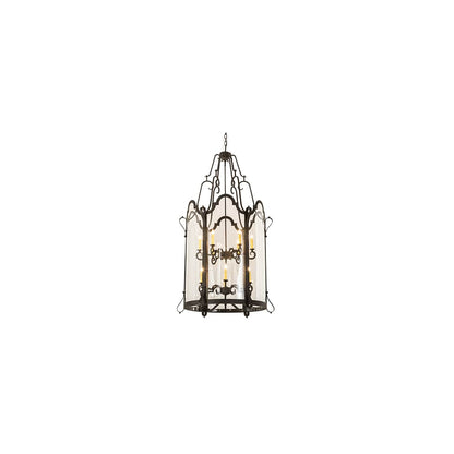12 Light 33" Wide Taper Candle Pendant