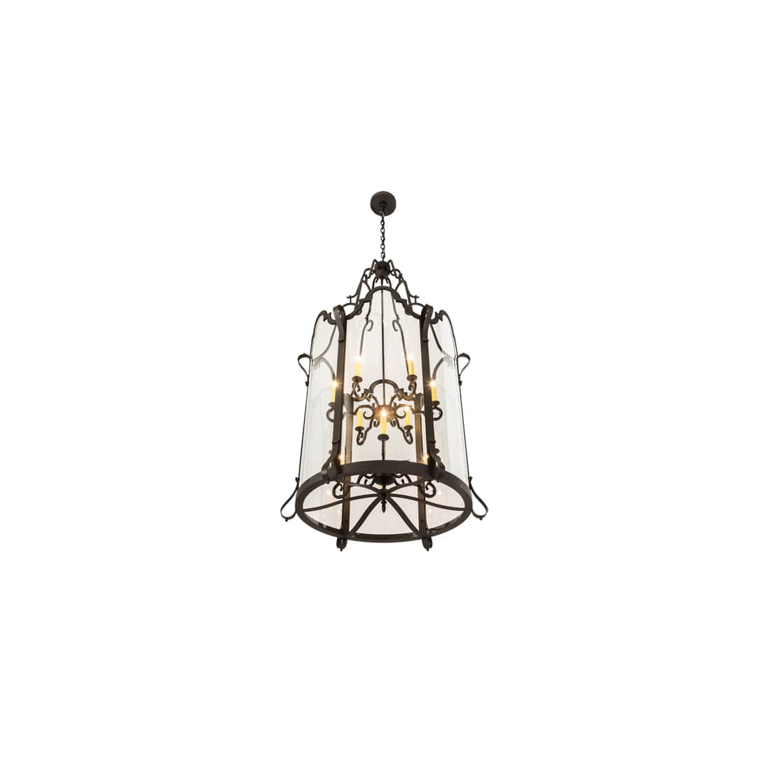 12 Light 33" Wide Taper Candle Pendant