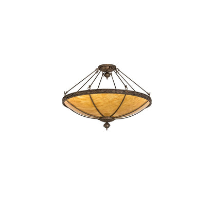 Arabesque 8 Light 48" Wide Semi-Flush Bowl Ceiling Fixture - Baroque Finish