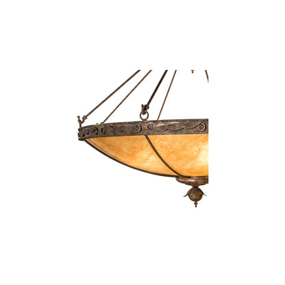 Arabesque 8 Light 48" Wide Semi-Flush Bowl Ceiling Fixture - Baroque Finish