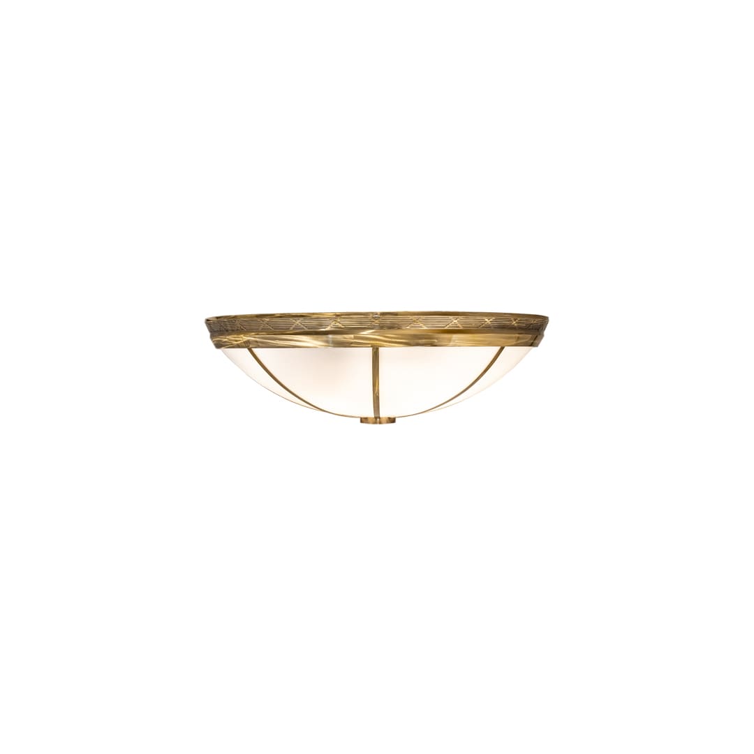 Kahe 12 Light 60" Wide Flush Mount Bowl Ceiling Fixture - Brass Tint Finish