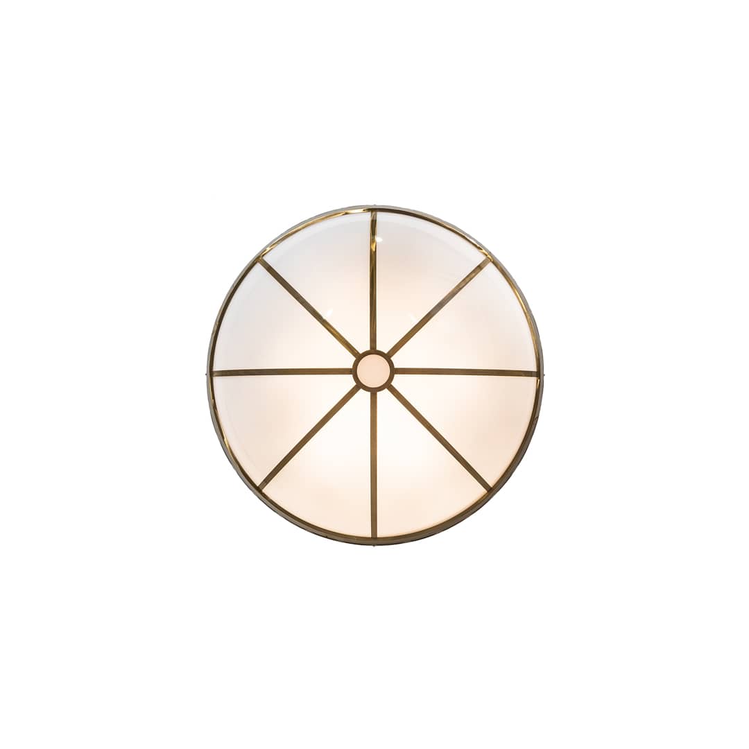 Kahe 12 Light 60" Wide Flush Mount Bowl Ceiling Fixture - Brass Tint Finish