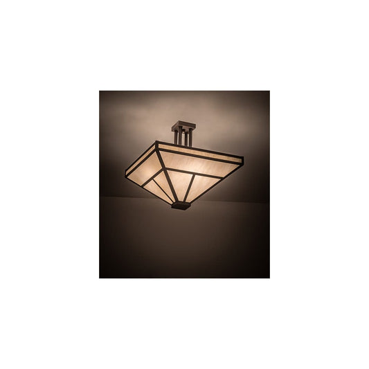 T Mission 8 Light 34" Wide Semi-Flush Ceiling Fixture - Mahogany Bronze Finish
