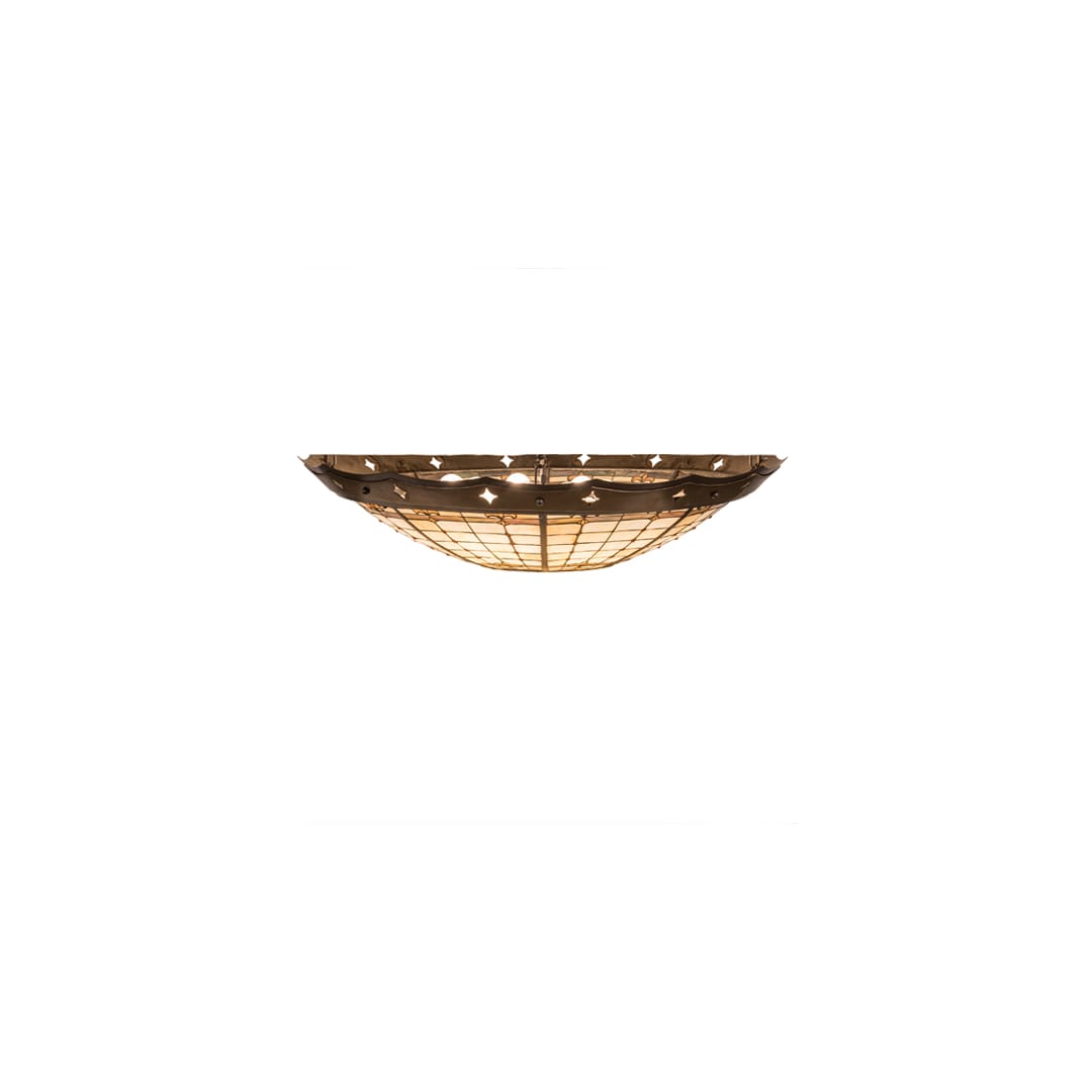 Fleur-de-Lite 8 Light 42" Wide Semi-Flush Bowl Ceiling Fixture