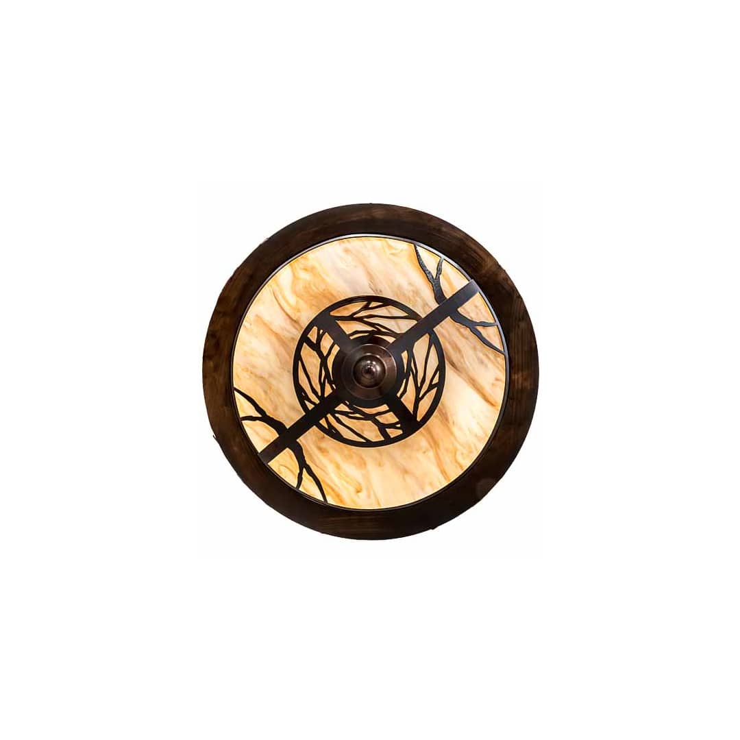 Whispering Pines 4 Light 24" Wide Semi-Flush Ceiling Fixture - Old Copper Pot Finish