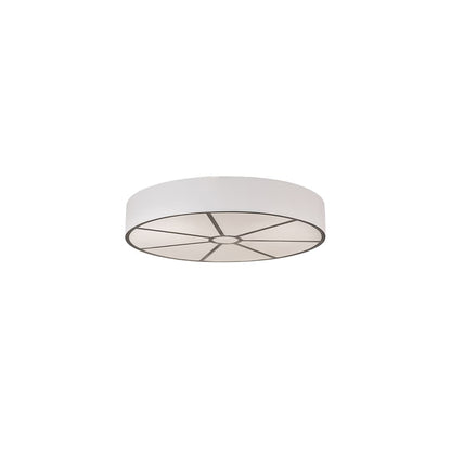 Cilindro 10 Light 60" Wide Semi-Flush Drum Ceiling Fixture - Nickel Finish - GU24 Bulb Base