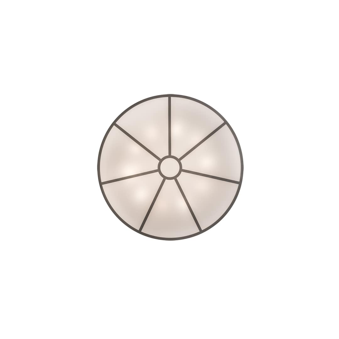 Cilindro 10 Light 60" Wide Semi-Flush Drum Ceiling Fixture - Nickel Finish - GU24 Bulb Base